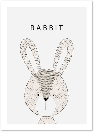 Posterux© | Rabbit Minimalist Poster – Soft Kids Animal Wall Decor poster – premium wall art