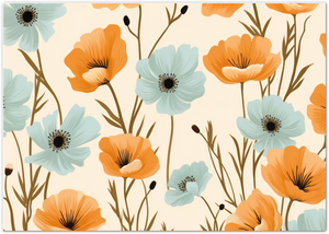 Posterux© | Creamy Floral Delight Poster – Soft Botanical Illustration poster – premium wall art