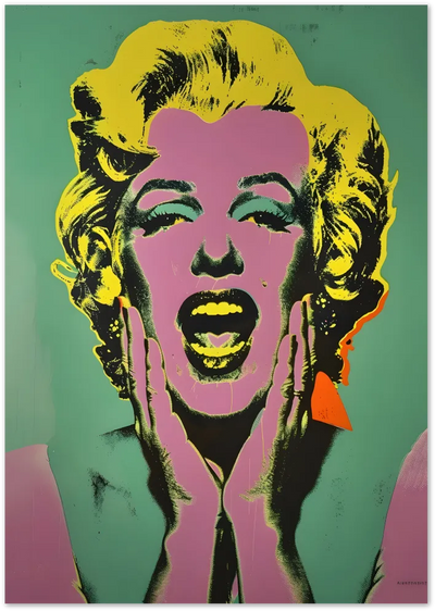 Posterux© | Marilyn Neon Pop Poster – Bold Retro Icon Art poster – premium wall art