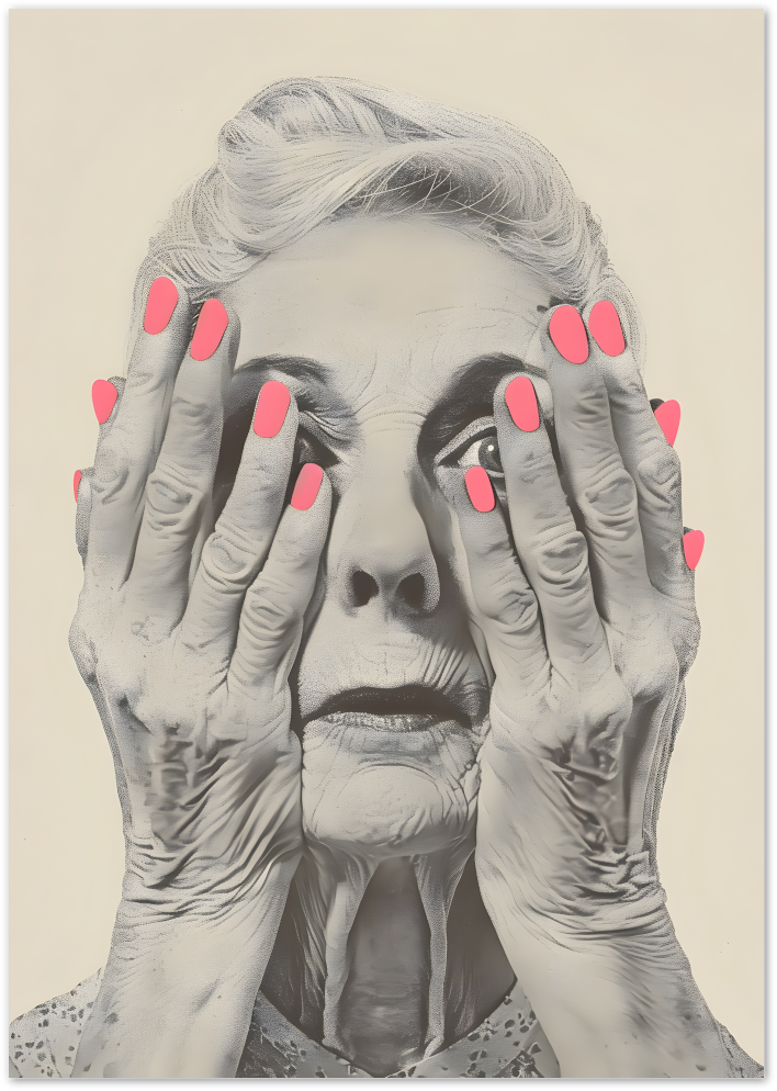 Posterux© | Elder Glam Poster – Bold Pop Art with Attitude poster – premium wall art