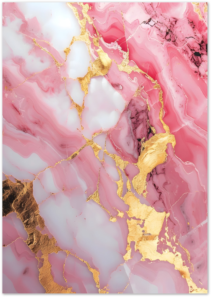 Posterux© | Pink Marble Luxe Poster – Glamorous Stone Texture Art poster – premium wall art