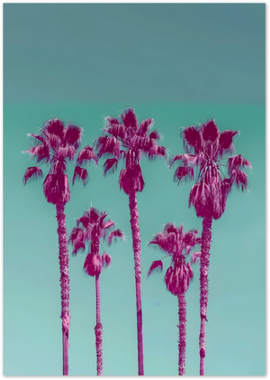 Posterux© | Palm Pop Poster – Colorful California Palm Tree Print poster – premium wall art