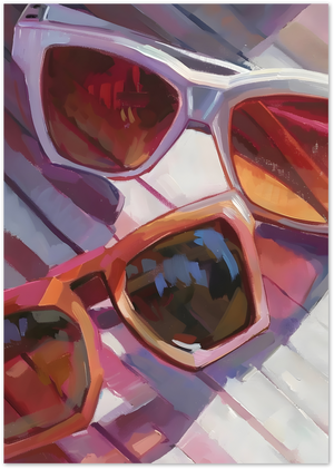 Posterux© | Shades of Summer Poster – Colorful Sunglasses Art poster – premium wall art
