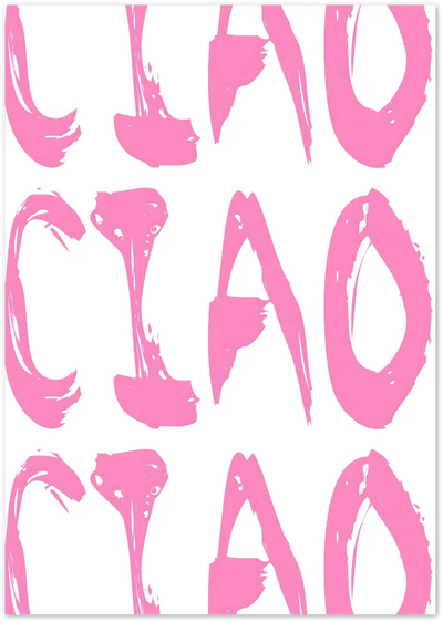 Posterux© | CIAO Poster – Playful Typography Print poster – premium wall art