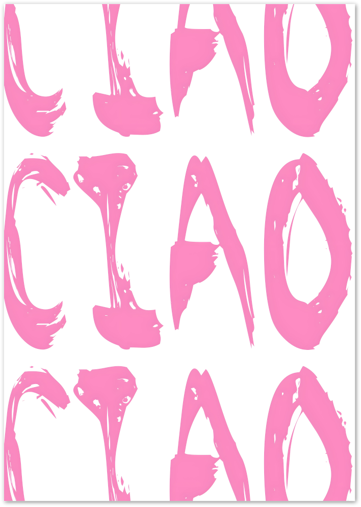 Posterux© | CIAO Poster – Playful Typography Print poster – premium wall art