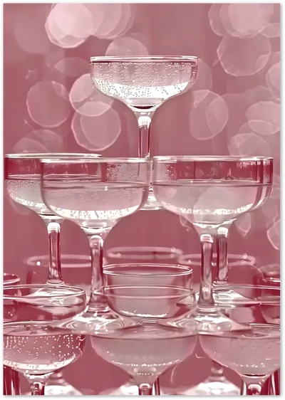 Posterux© | Pink Champagne Gallery Wall – Set of 4 Posters poster – premium wall art