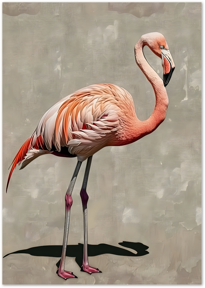 Posterux© | Flamingo Portrait Poster – Elegant Tropical Bird Print poster – premium wall art