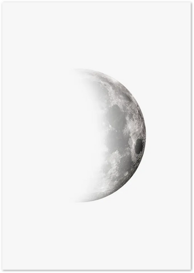 Posterux© | Crescent Moon Fade – Celestial Art Print poster – premium wall art