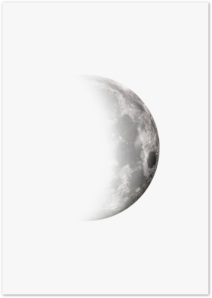 Posterux© | Crescent Moon Fade – Celestial Art Print poster – premium wall art