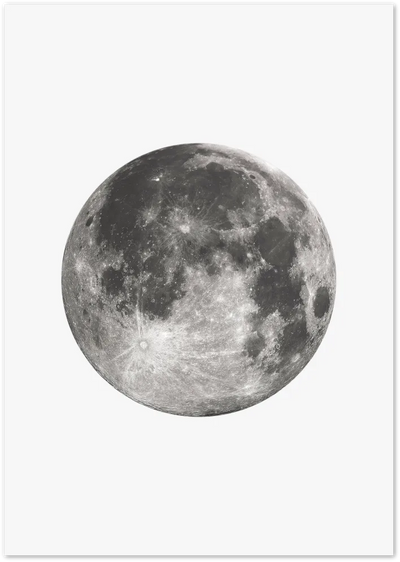Posterux© | Full Moon Glow – Lunar Minimalist Poster poster – premium wall art