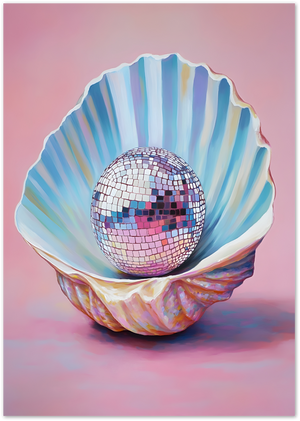 Posterux© | Disco Shell – Pastel Glamour Art Print poster – premium wall art