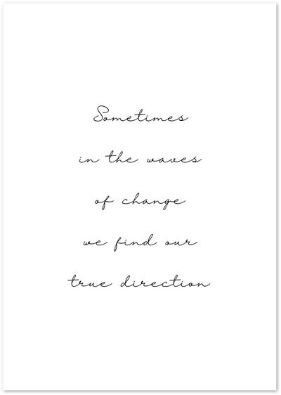 Posterux© | Waves of Change – Inspirational Ocean Quote Poster poster – premium wall art