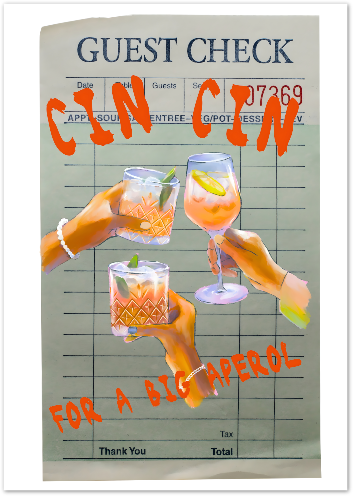 Posterux© | Cin Cin – Aperol Cheers Poster poster – premium wall art
