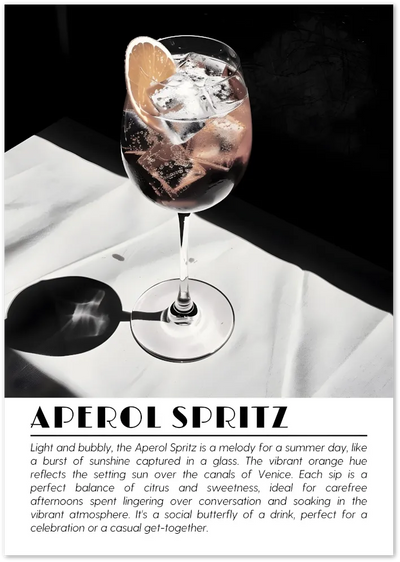 Posterux© | Spritz Vibes – Aperol on Marble Poster poster – premium wall art