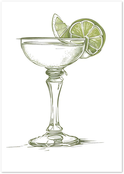 Posterux© | Margarita Coupe – Botanical Bar Art poster – premium wall art