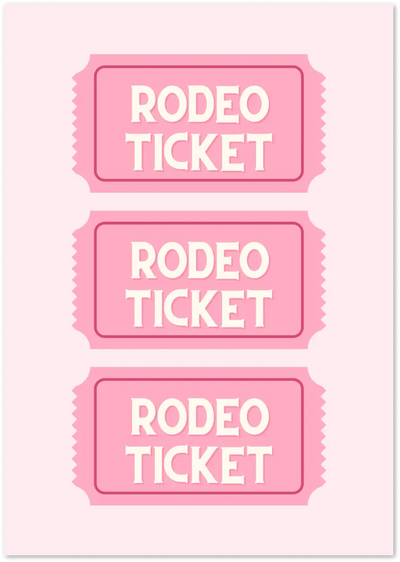 Posterux© | Rodeo Tickets – Retro Funfair Vibes poster – premium wall art