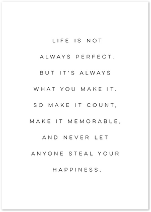 Posterux© | Life’s Journey – Positive Quote Typography Poster poster – premium wall art