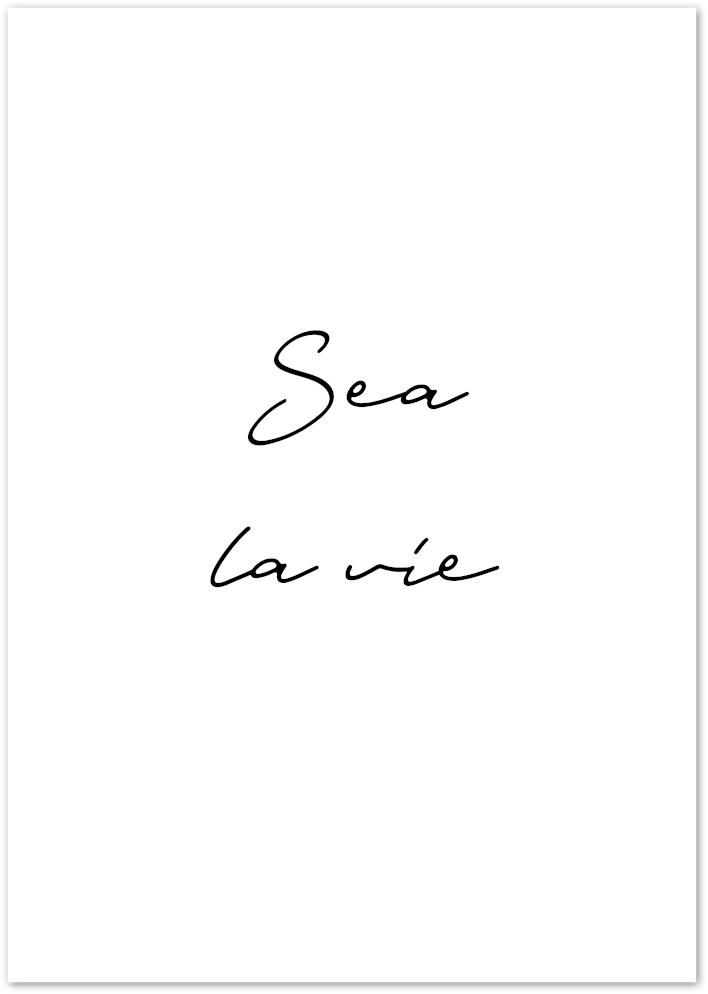 Posterux© | Sea La Vie – Coastal Minimalist Quote Poster poster – premium wall art