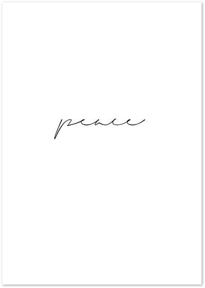 Posterux© | Peace – Minimalist Handwritten Poster poster – premium wall art