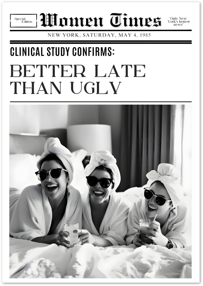 Posterux© | Spa Party Poster – Glam Girls & Mimosas poster – premium wall art