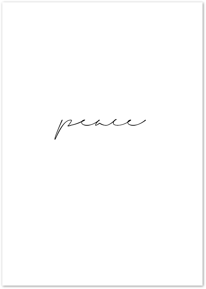 Posterux© | Peace – Minimalist Handwritten Poster poster – premium wall art