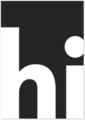 Posterux© | Hi Poster – Minimal Monochrome Greeting poster – premium wall art