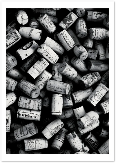 Posterux© | Cork Chaos Poster – Vintage Wine Bar Texture poster – premium wall art