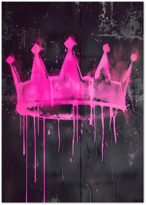 Posterux© | Neon Crown Poster – Urban Pink Graffiti Style poster – premium wall art