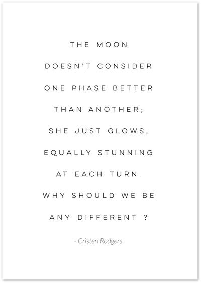 Posterux© | The Moon Glows – Cristen Rodgers Quote Poster poster – premium wall art