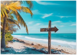 Posterux© | Beach Arrow Poster – Tropical Escape Art poster – premium wall art