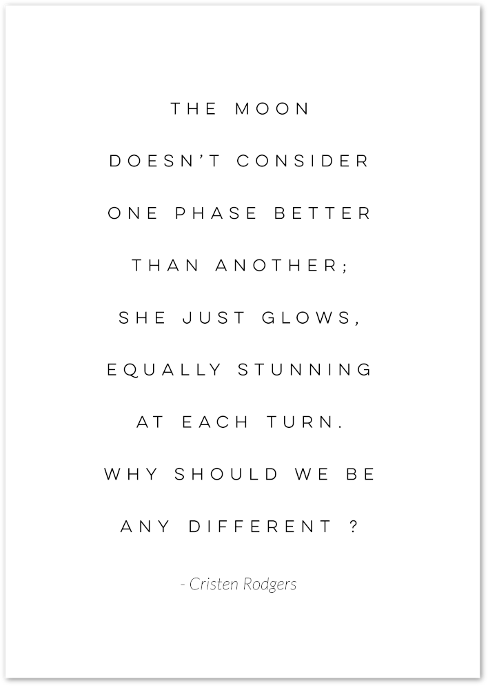 Posterux© | The Moon Glows – Cristen Rodgers Quote Poster poster – premium wall art
