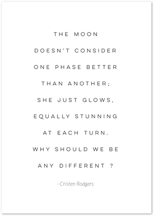 Posterux© | The Moon Glows – Cristen Rodgers Quote Poster poster – premium wall art