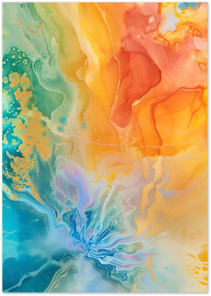 Posterux© | Ocean Bloom Poster – Abstract Color Explosion poster – premium wall art