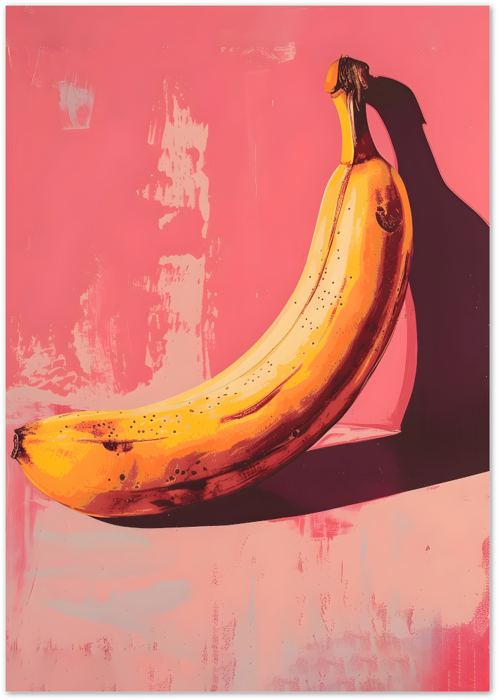 Posterux© | Banana Pop Poster – Pink Pop Art Fruit poster – premium wall art