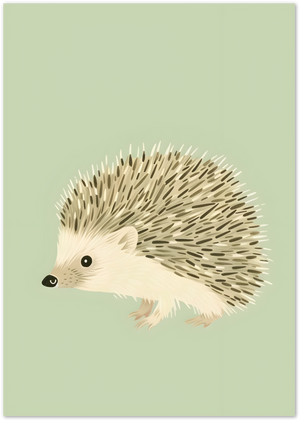 Posterux© | Hedgehog Cutie Poster – Soft Minimal Animal Illustration poster – premium wall art