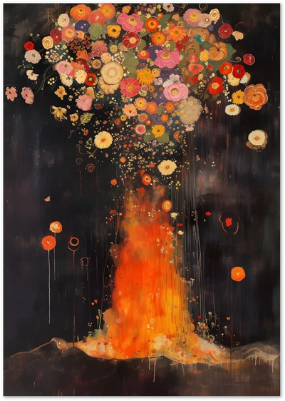 Posterux© | Floral Eruption Poster – Colorful Flower Explosion Art poster – premium wall art