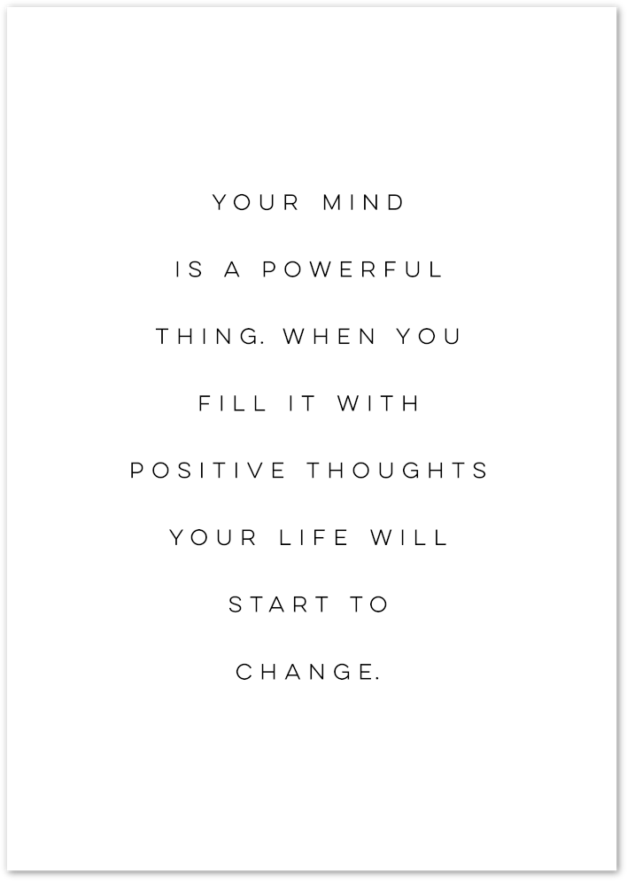Posterux© | Your Mind is Powerful – Positive Mindset Poster poster – premium wall art