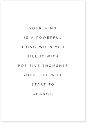Posterux© | Your Mind is Powerful – Positive Mindset Poster poster – premium wall art