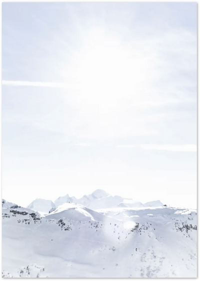 Posterux© | Sun Over Snowy Mountains – Nature Photography Poster poster – premium wall art