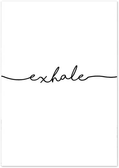 Posterux© | Exhale – Minimalist Relaxation Typography Poster poster – premium wall art