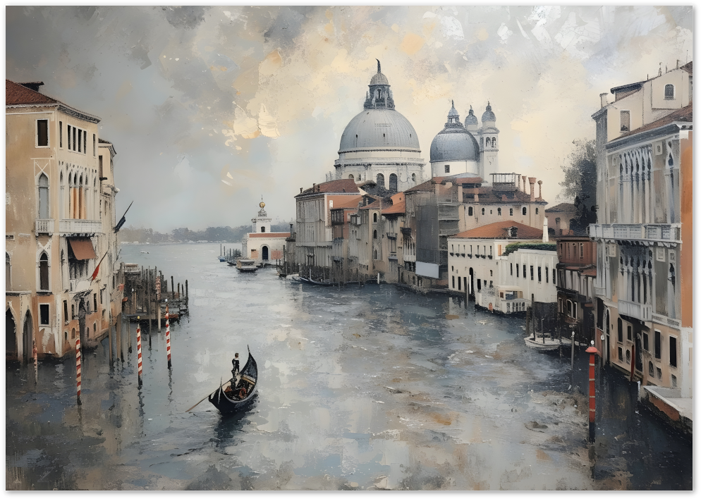 Posterux© | Venice Grand Canal Poster – Romantic Gondola View poster – premium wall art