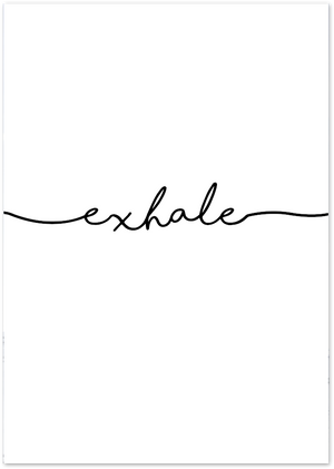 Posterux© | Exhale – Minimalist Relaxation Typography Poster poster – premium wall art
