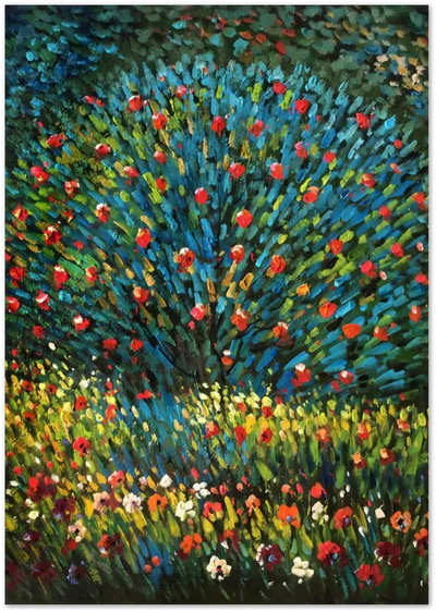 Posterux© | Wild Garden in Bloom Poster – Expressionist Flower Field poster – premium wall art