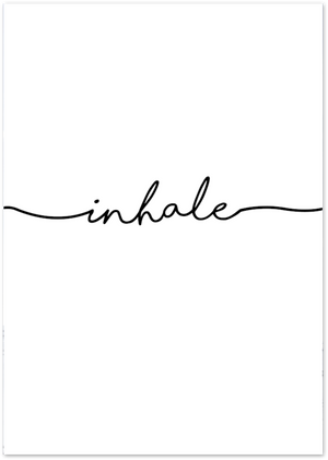 Posterux© | Inhale – Minimalist Mindfulness Typography Poster poster – premium wall art