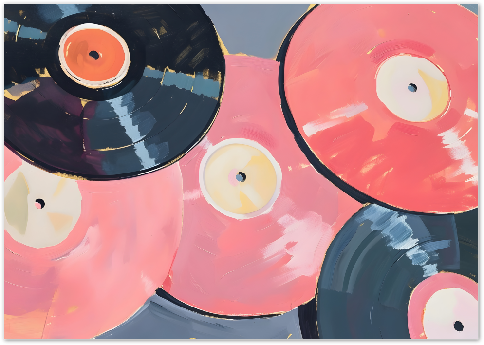 Posterux© | Pink Vinyl Records Poster – Retro Music Vibes poster – premium wall art