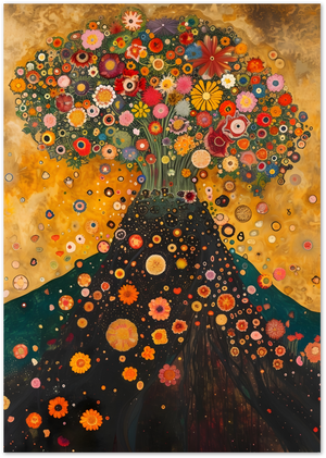 Posterux© | Flower Eruption Poster – Colorful Abstract Bloom poster – premium wall art