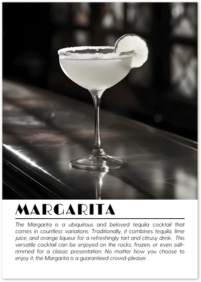Posterux© | Margarita Cocktail Poster – Classic Tequila Print poster – premium wall art