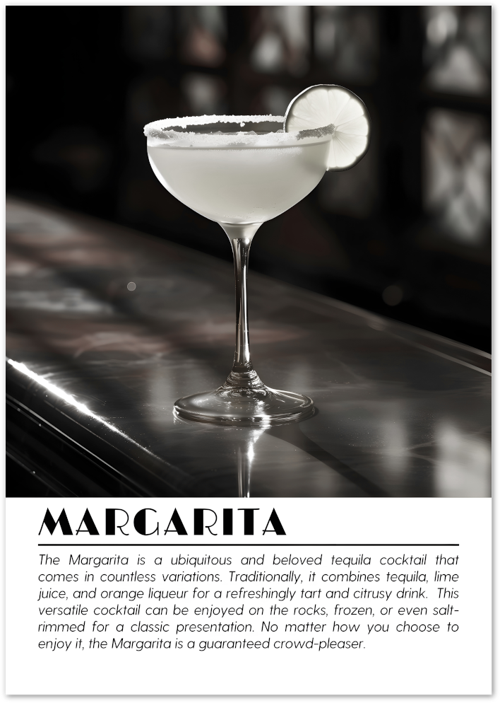 Posterux© | Margarita Cocktail Poster – Classic Tequila Print poster – premium wall art