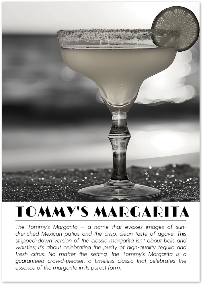Posterux© | Tommy’s Margarita Poster – Minimalist Tequila Vibes poster – premium wall art