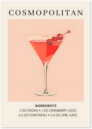 Posterux© | Pink Party Gallery Wall – Glamour, Fun & Cocktails poster – premium wall art